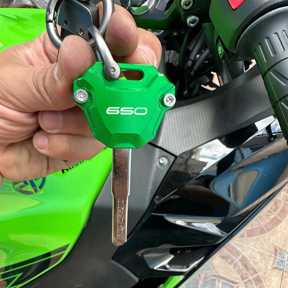 For Kawasaki Z650 RS Ninja 650 Versys 650 2017-2024 2023 Vulcan s 650 CNC Motorcycle Key Cover Case Key Shell Keyring Key Chain