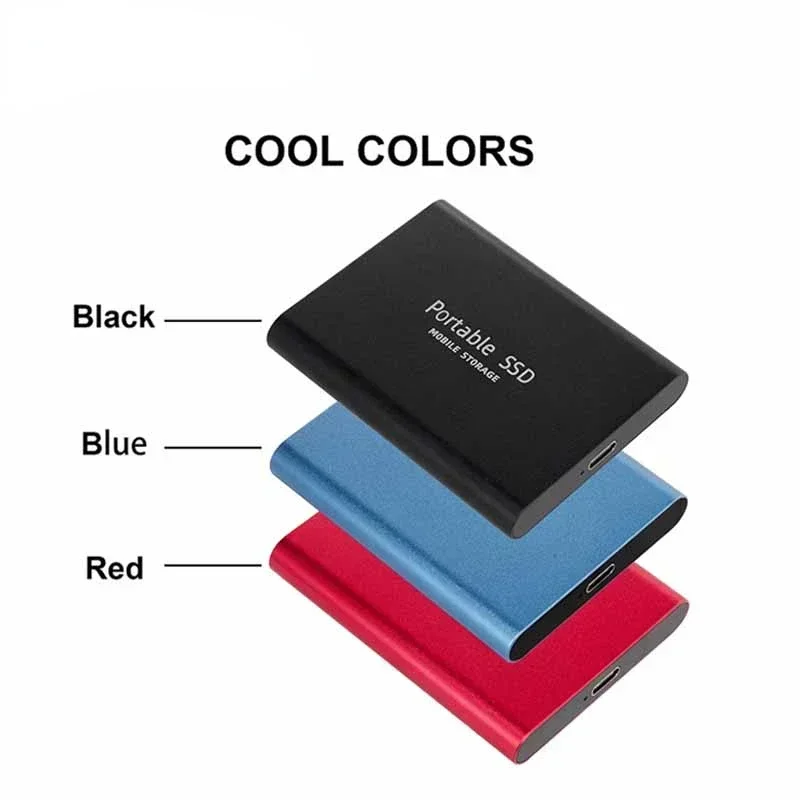 Original Mini 1TB SSD External Hard Disk Type-C/USB 3.1 High-speed 2TB Solid State Disk for Desktop/Notebook/Mac/Smartphone