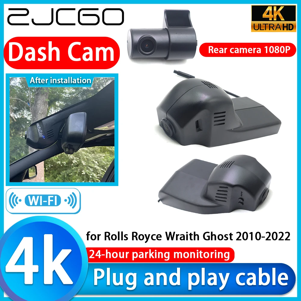 

ZJCGO for Rolls Royce Wraith Ghost 2010-2022 4K UHD DVR Dash Cam Camera 2160P Sony Lens 24 hour Parking Video Recorder Recording