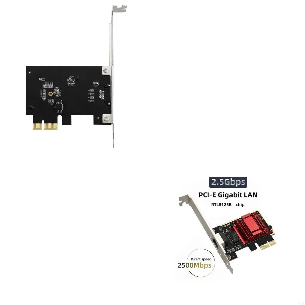 

896F 2 PCIE TO RJ45 Сеть -карта 10/100/2500 Мбит/с 2,5 Гбит/с RTL8125B Chip Gigabit Ethernet PCIe Card для карты