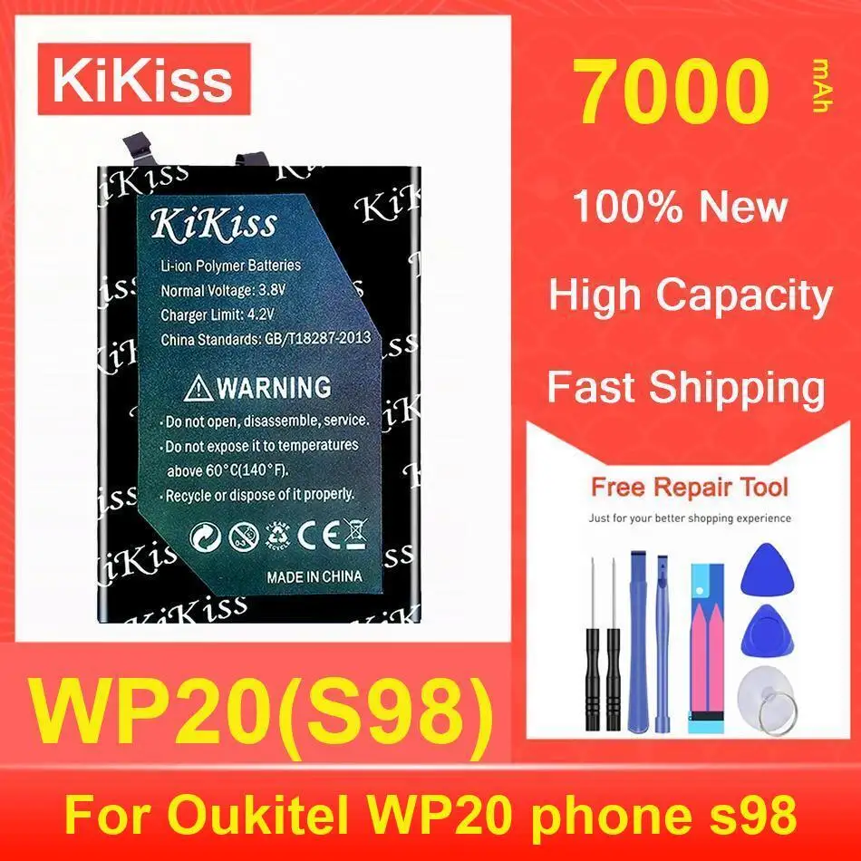 

Аккумулятор Kikiss 7000 мАч WP20(S98) для телефона Oukitel WP20 S98