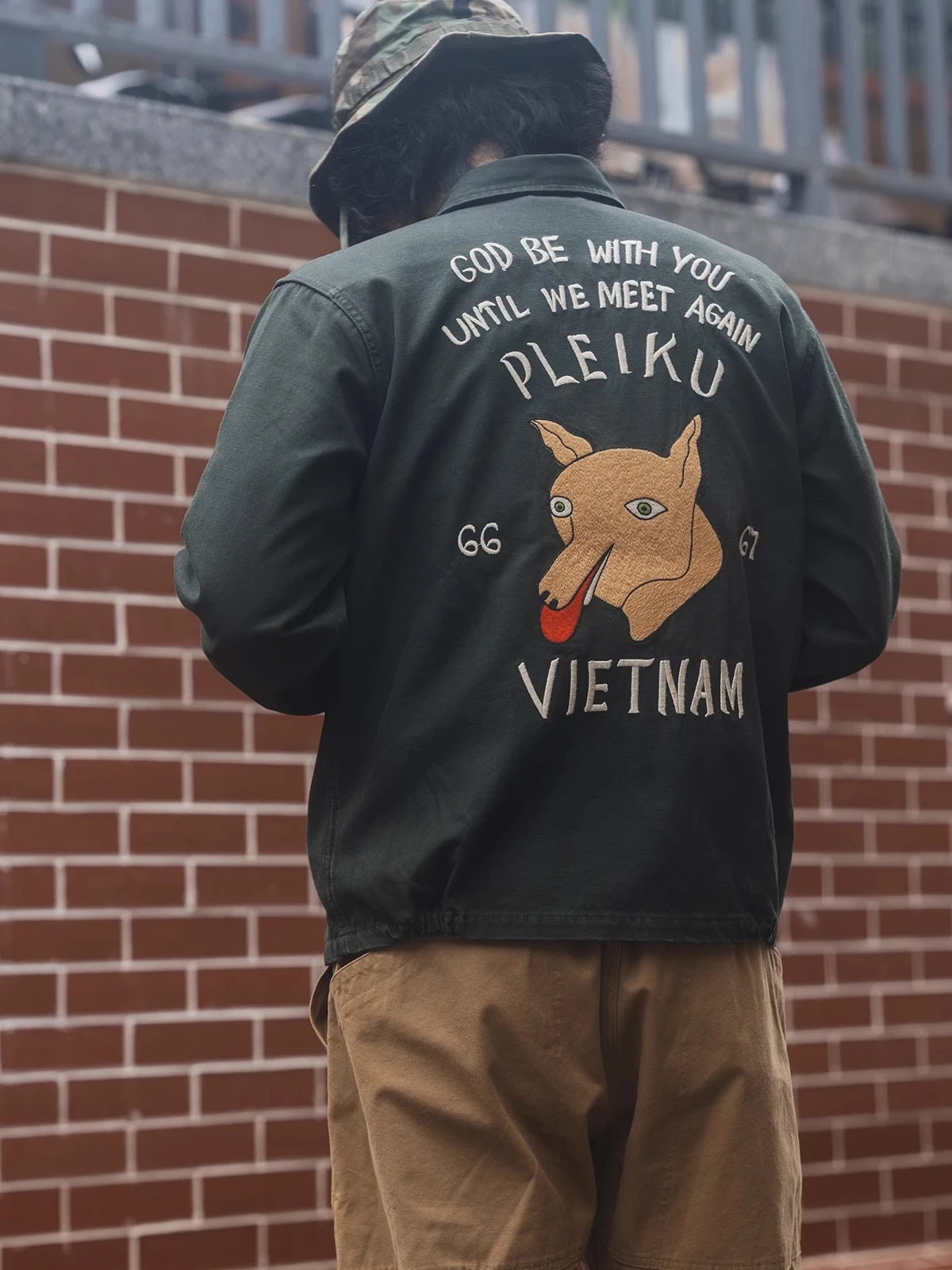 Non Stock Retro 1966/67 Vietnam War Souvenir Tour Jacket Embroidered Outerwear