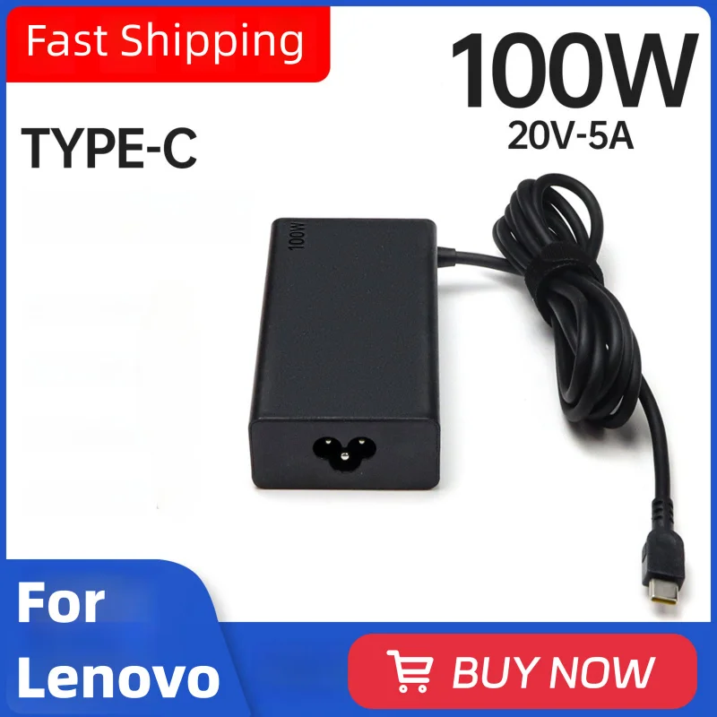 20V 5A Type-C 100W USB C Laptop Charger AC Adapter For Lenovo Idea Pad5 Pro16 Power Supply ADL100YLC3A ADL100YDC3A