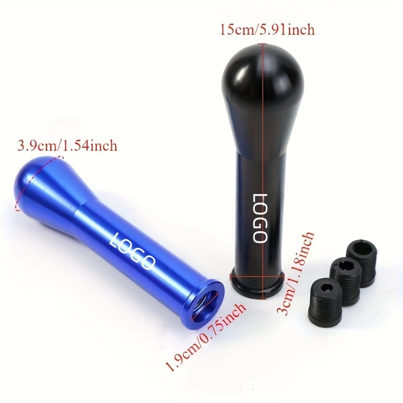 مقبض ناقل الحركة المعدل للسيارة من سبائك الألومنيوم العالمي - ملحق ترقية مقبض ناقل الحركة اليدوي المعدني