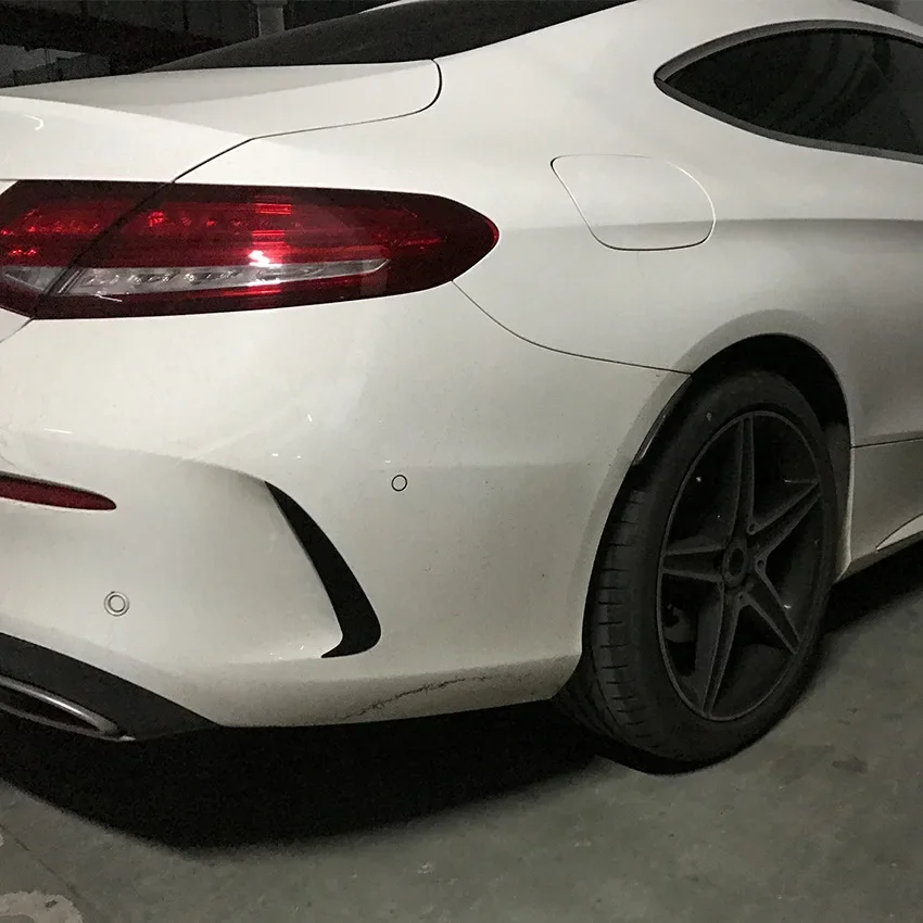 Car Rear Side Air Vent Canards Cover For Mercedes Benz C Coupe C205 C200 C260 C300 C43 C63 2015-2019 Bumper Splitter Spoiler