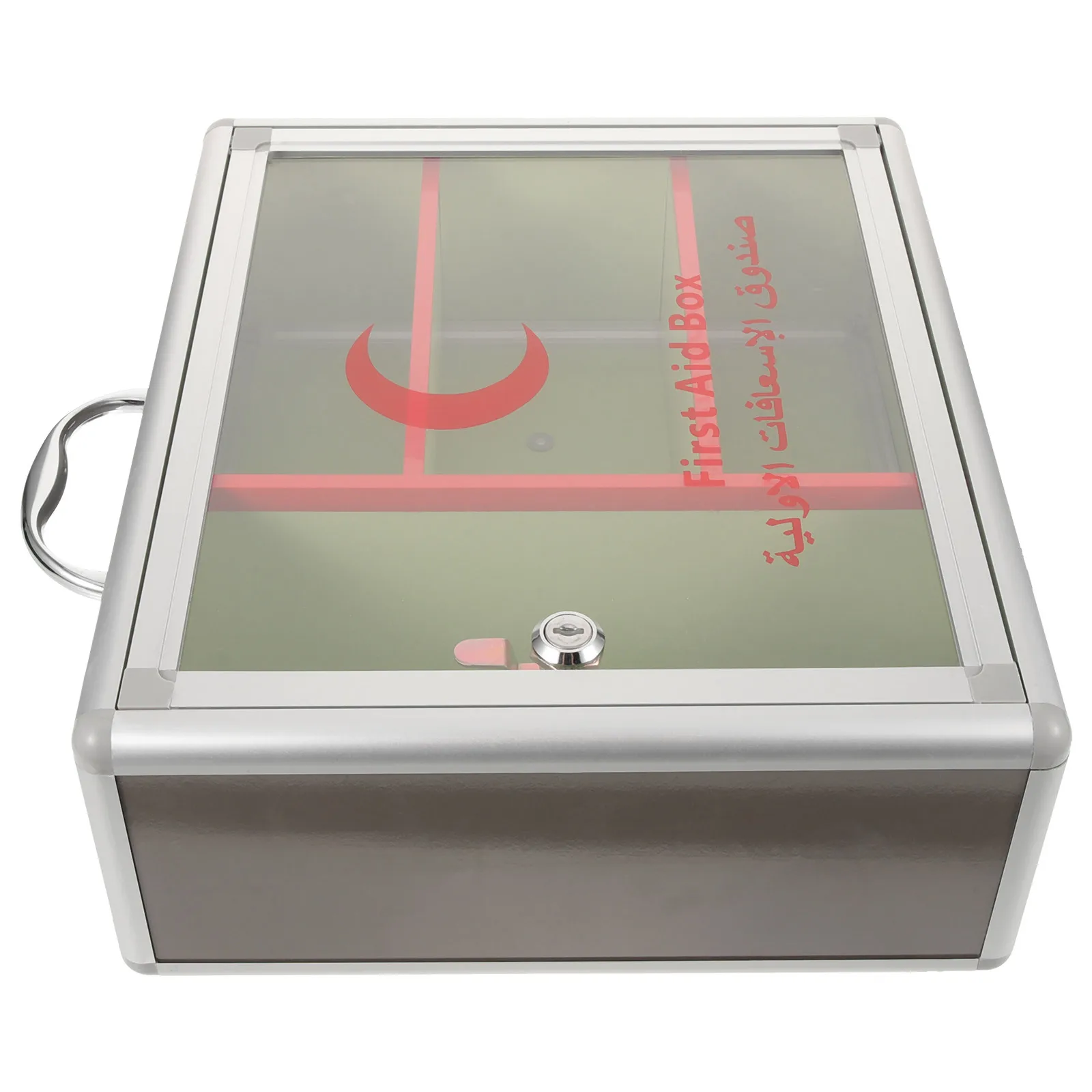 

Medicine Lock Box Lockable Storage Wall Mount Large Capacity Portable Clear Window Safe Medication Storage Medication Lock Box