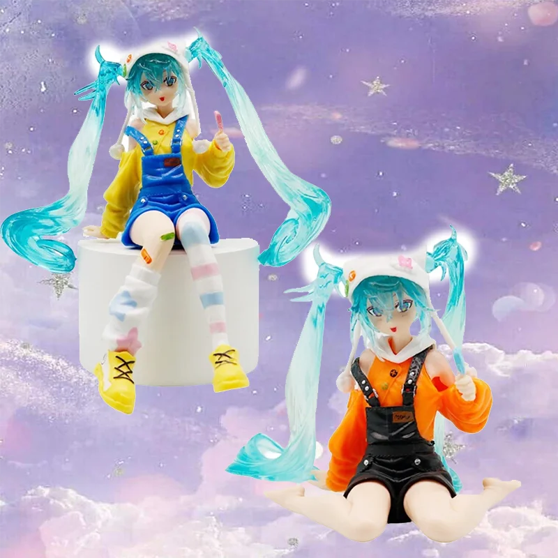 Gorąca wyprzedaż! Na stanie! Figurka Hatsune Miku - Lollipop Ver. - PVC 14CM, figurka anime, model kolekcjonerski.