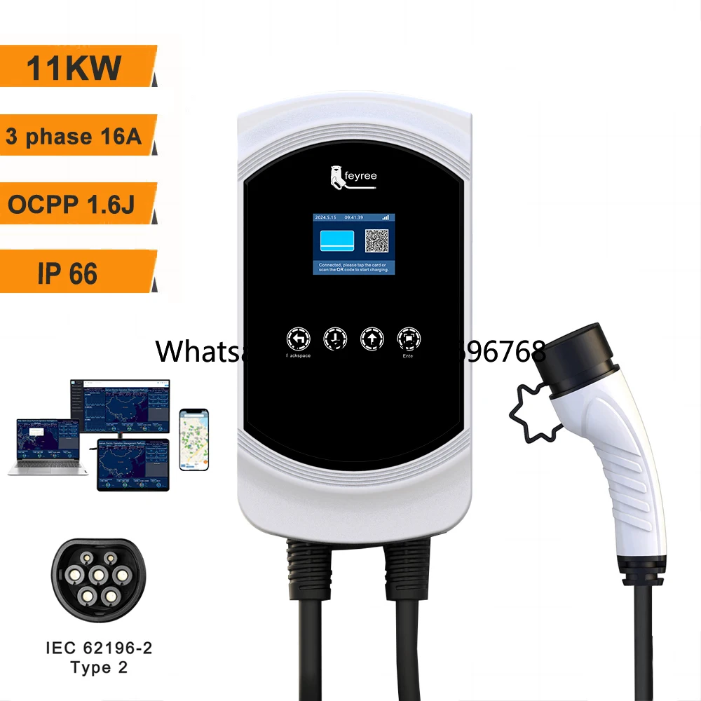 

Feyree 11KW Solar Electric OCPP1.6J Car Charger Ev Type2 Electric Vehicle Charger Mobile Charger Station