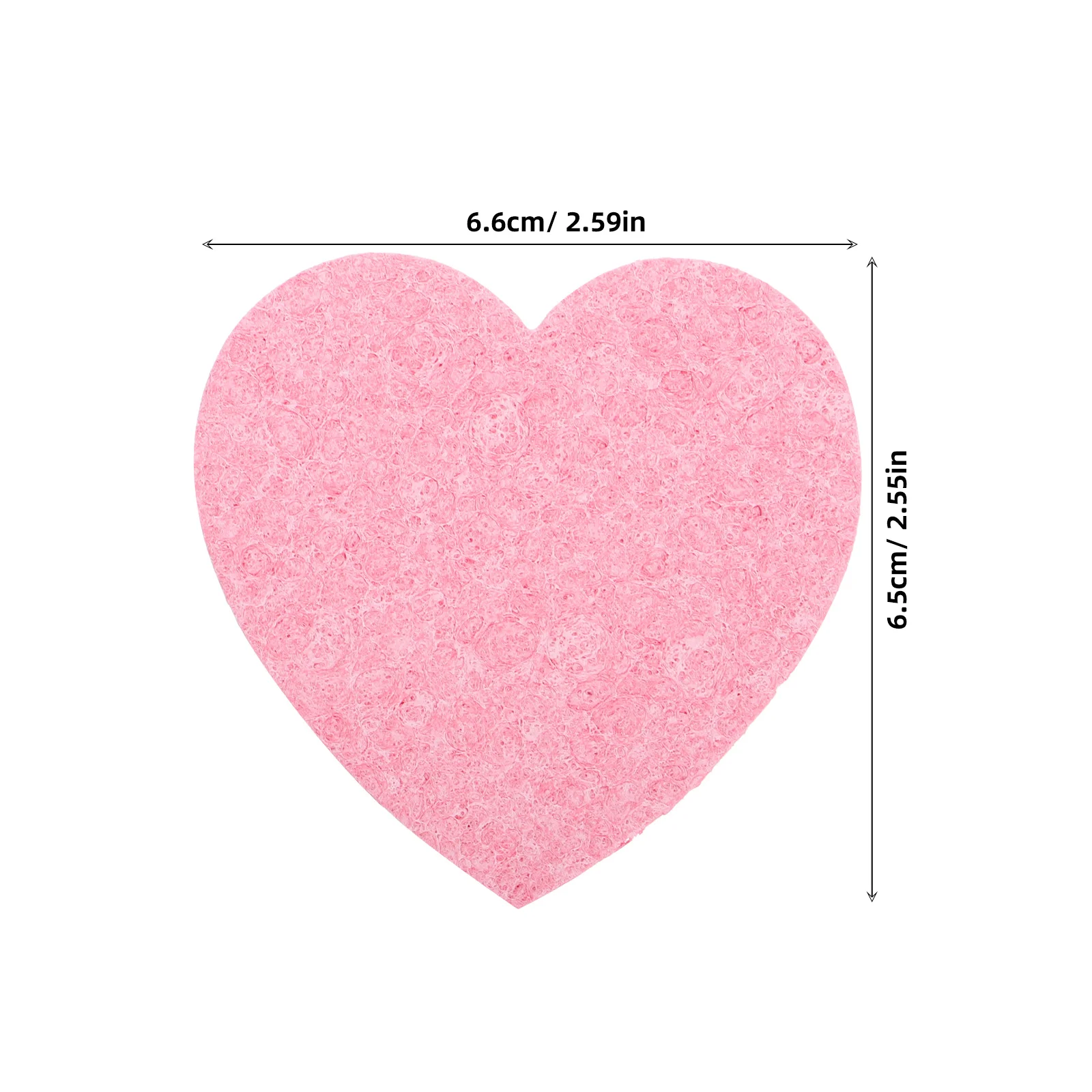 10pcs Heart Shaped Compressed Facial Sponges Soft Wood Pulp Cotton Face Washing Reusable Exfoliating Cleansing Makeup Removal