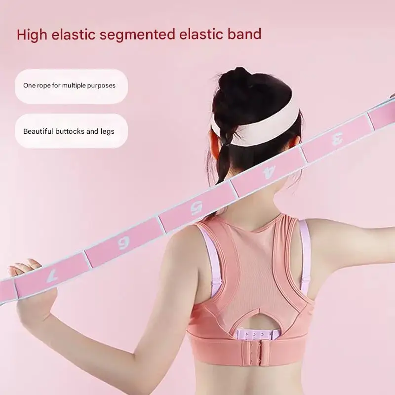 Resistance Bands for Yoga Fitness 8 Loops Yoga Straps Stretching Strap Yoga Strap for Physical Therapy