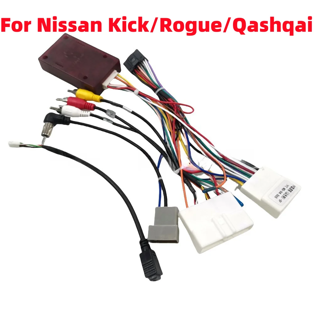 

Простой Canbus NS-SS-04A для Nissan Kick/X-trail/Qashqai j11/Rogue/NP300 Android 2-диночный GPS-радио автомобильный 16-контактный кабель питания
