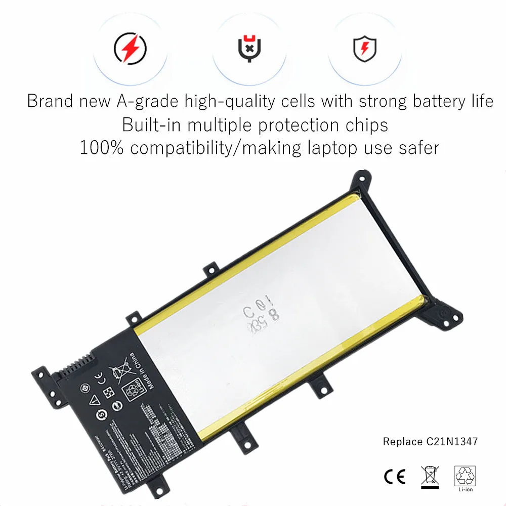 New Laptop Battery For ASUS X554L X555L X555LB X555LN X555 X555LD X555LP F555A F555U W519L F555UA VM C21N1347