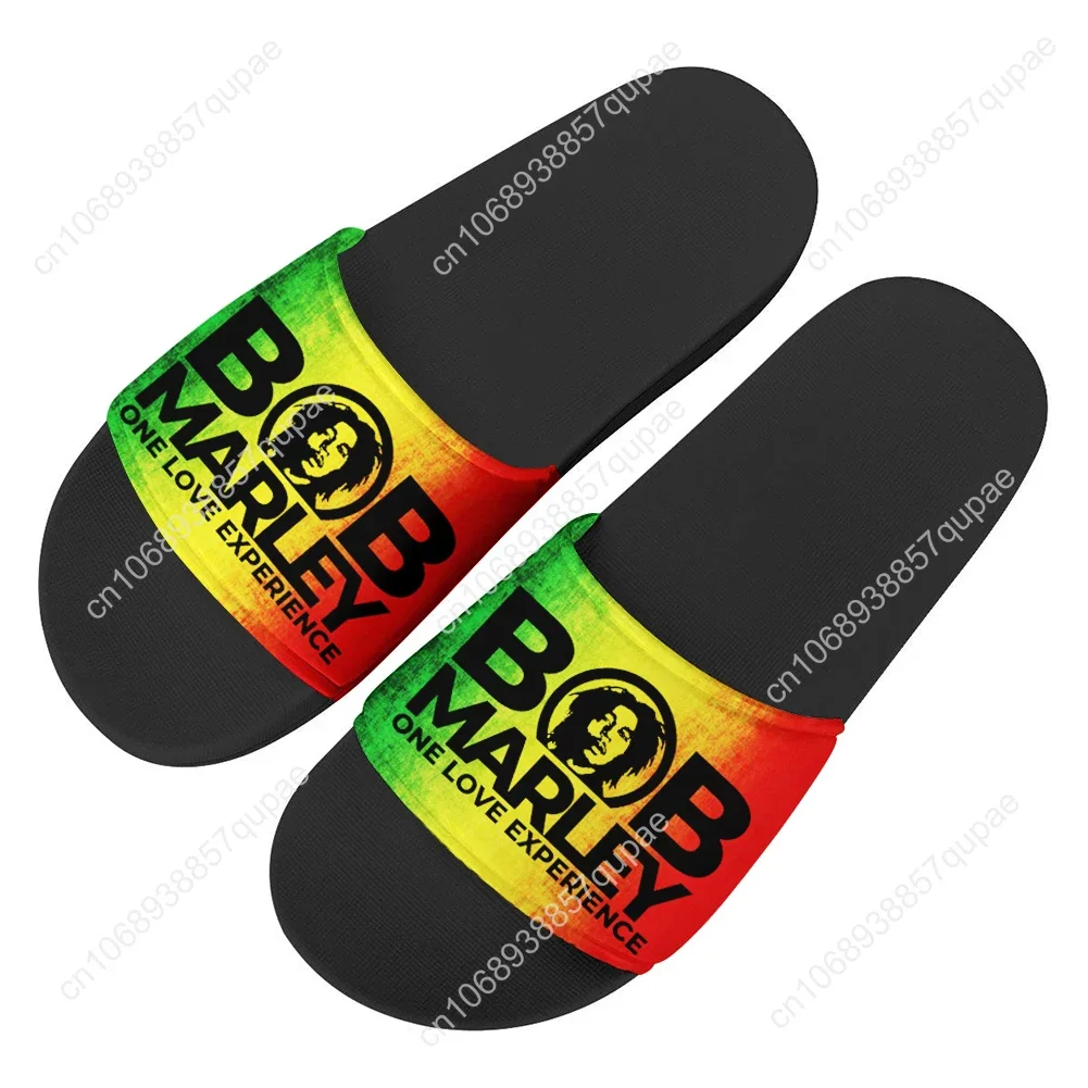 Bob Marley Reggae Rasta Slippers Home Water Shoes Men Women Teenagers Fashion Beach Pool Sandals Tailor-made Summer Slipper - view 3