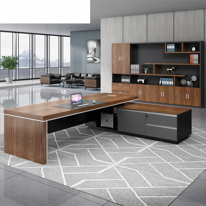 Boss table, simple modern class desk, single office table and chair, large board, president table, manager table, combined