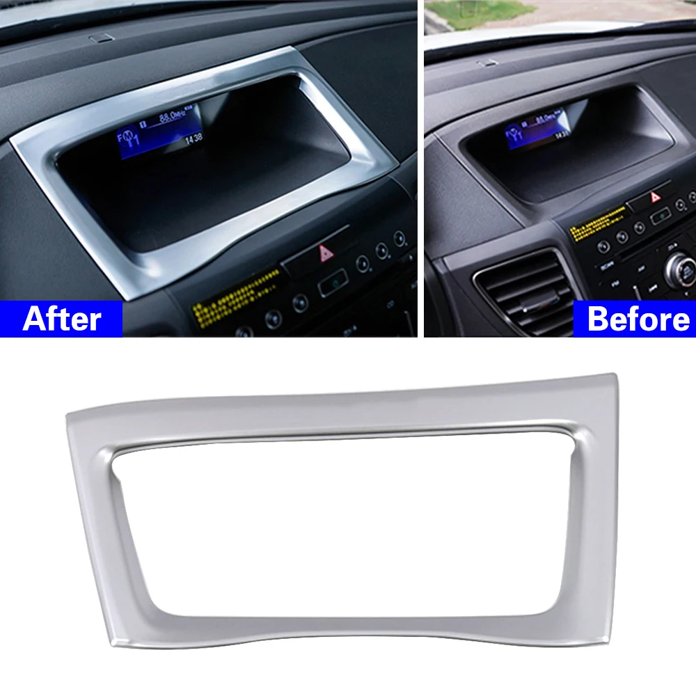 For 2012-2016 Honda CR-V 2013 2014 2015 CRV Matte Chrome Center Display Screen Frame Navi Panel Cover Car Navigation Frame Trim