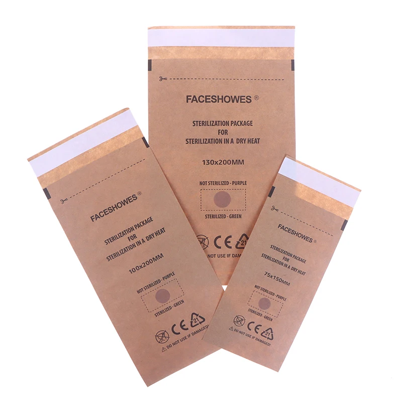 100 قطعة كرافت تطهير حقيبة المتاح معقم الأظافر حقيبة مانيكير التعقيم آلة التطهير أكياس كيس نظيفة #6