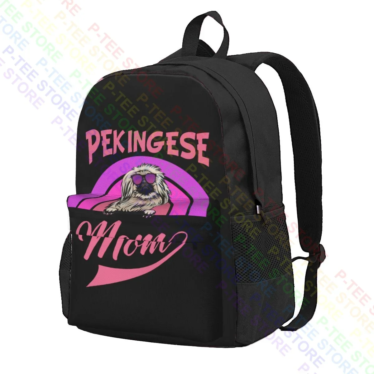 Pekingese Mom Mother'S Day Large Capacity Backpack Vintage Training Gymnast Bag Bags For Travel