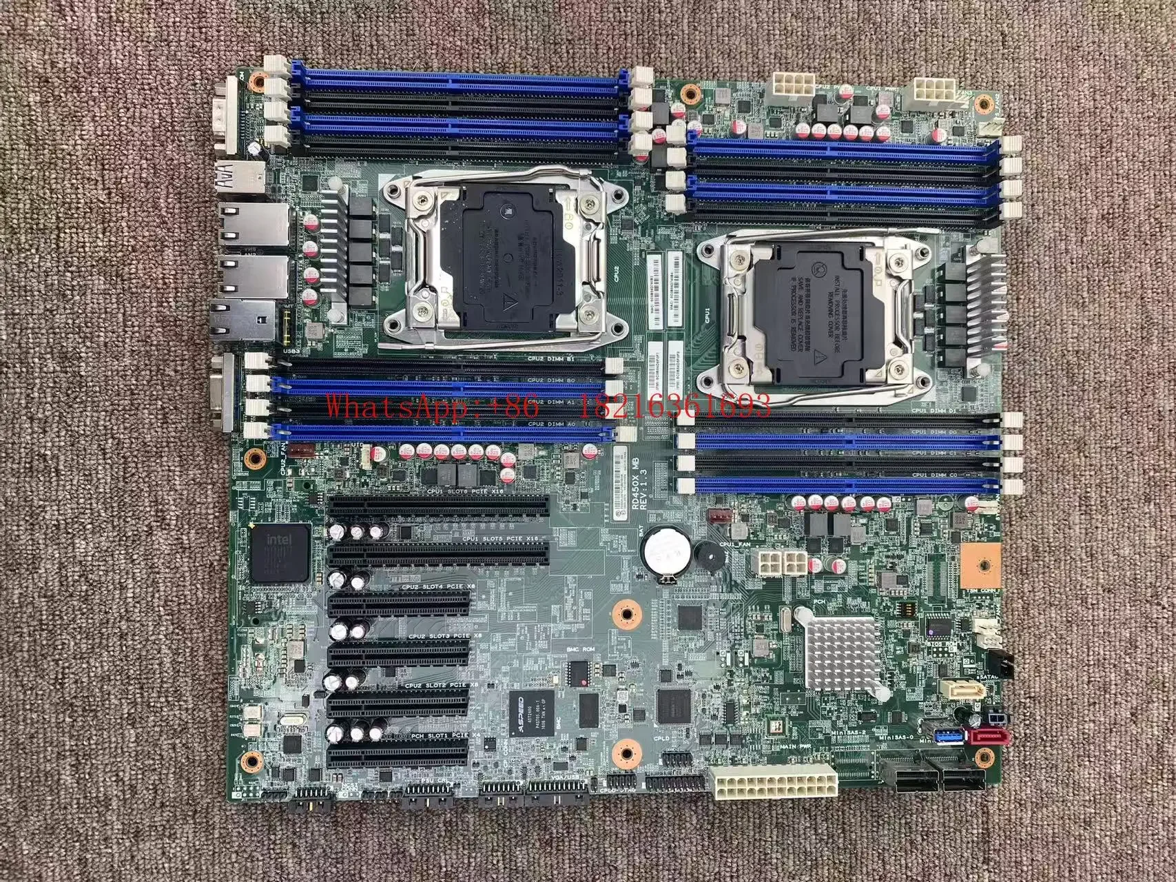 2026GOOD RD450X Dual X99 Server Main Board 2680v4 Support NVMEM.2 DIY ALEO Six Card