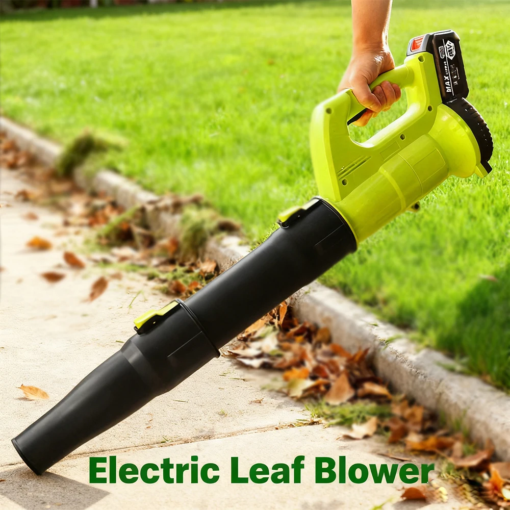 

Беспроводная воздуходувка для листьев 21В с литий-ионным аккумулятором, многофункциональная воздуходувка для пыли и снега, машина для удаления листьев