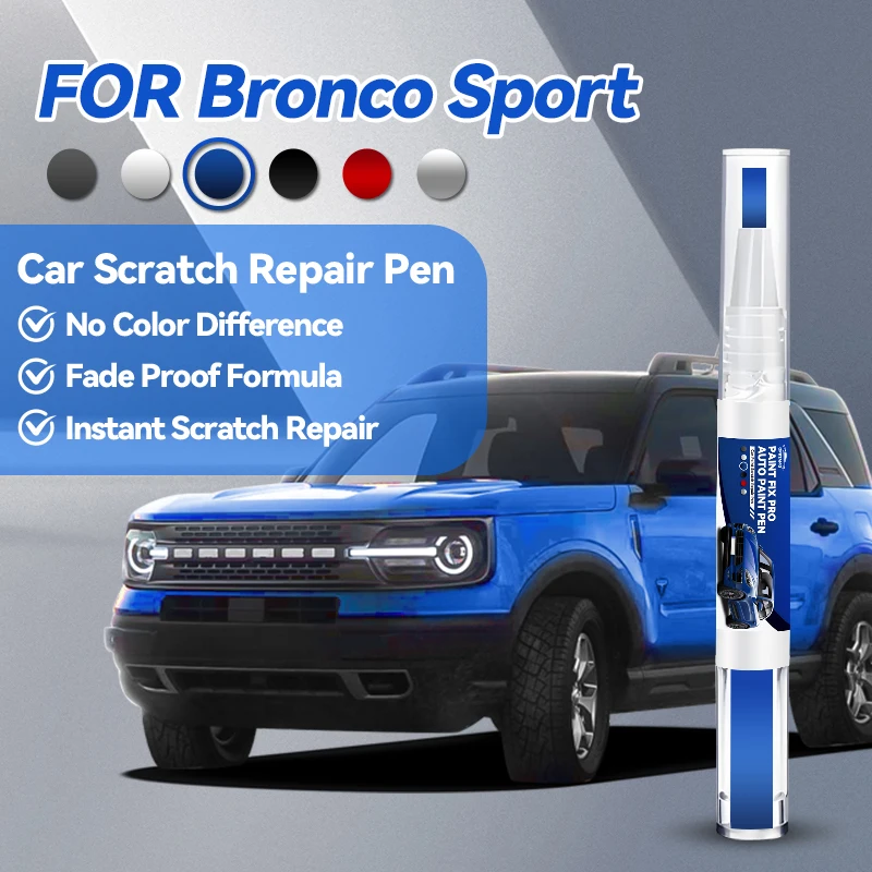 

Специализированные аксессуары для ремонта царапин на автомобиле Ford Bronco Sport: синий LB, белый YZ, серебристый JS, красный EA, оранжевый, бронзовый