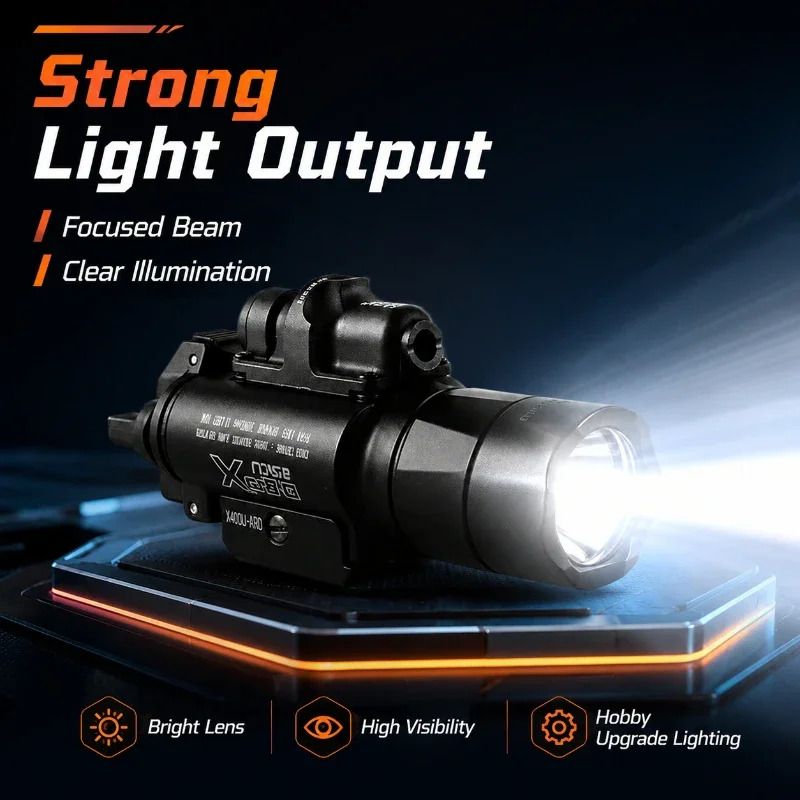 Instant Detach X400U Aluminum Illumination Light Under Carrier Bright Torch With Alignment Fine Tuning
