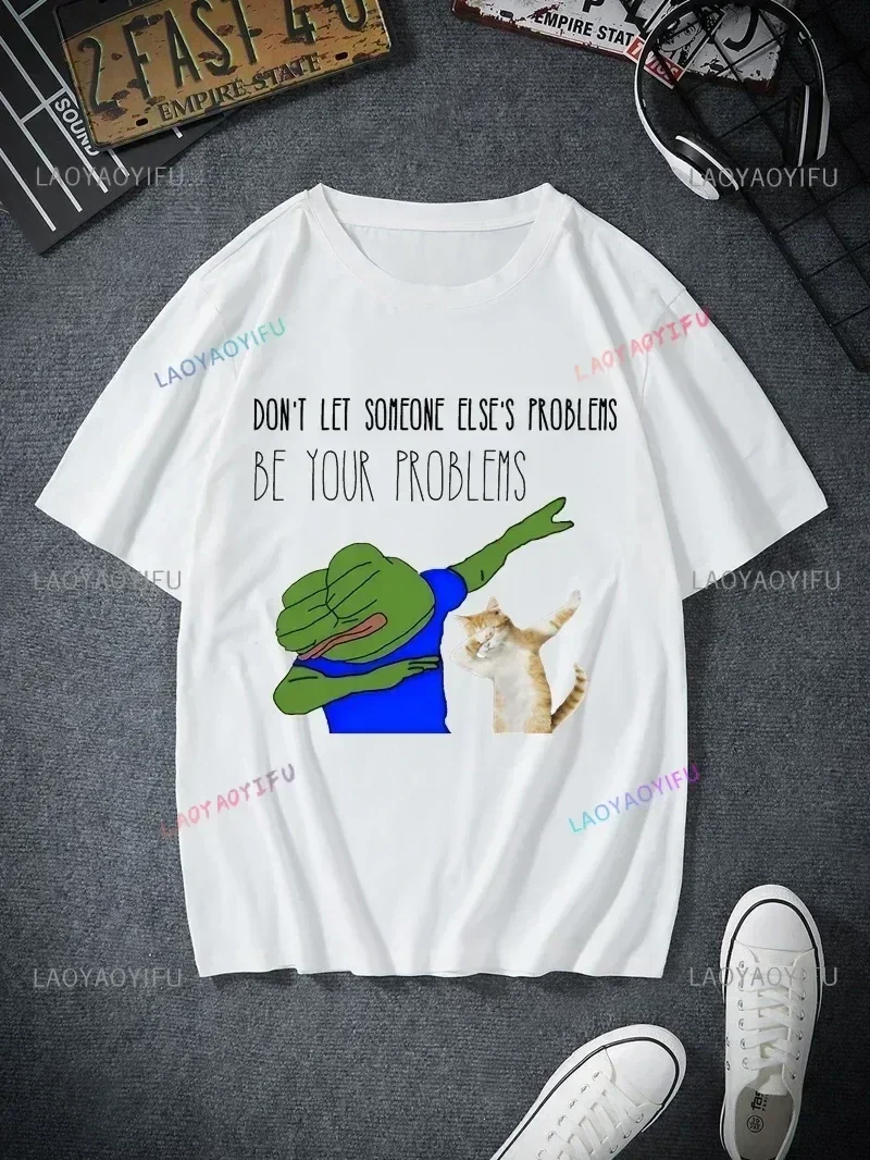 

PepetheFrog- Fun "Sad Frog" To Cure Depressed Mood, Pepe Frog- Printed Shirt Unisex Casual Short Sleeve Loose Cotton T-shirt