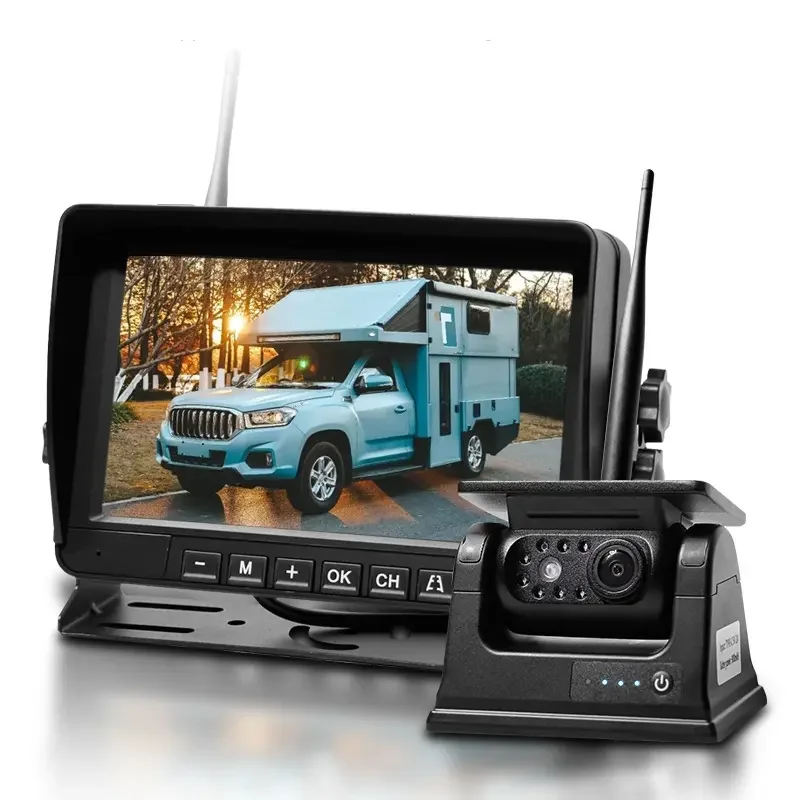 

PZ 7inch MDVR with 1080P Rear View Strong Magnetic Truck Bus Security System Solar Wireless Back up System