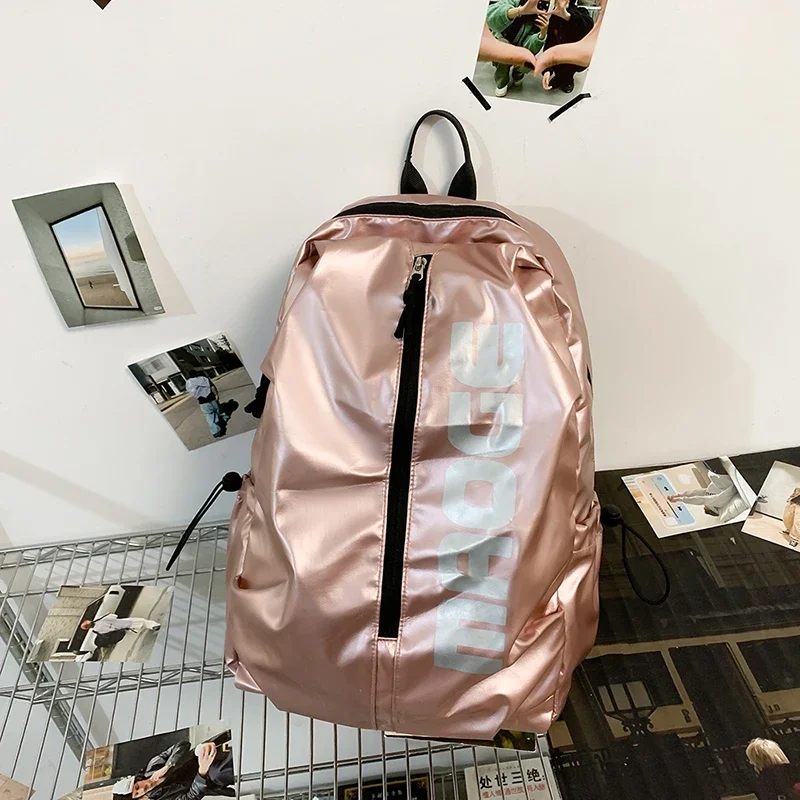 

Модный рюкзак из искусственной кожи большой емкости с буквенным принтом на молнии, яркий цвет, школьный рюкзак 2024, лидер продаж, сумки для женщин Bolsos Colegio