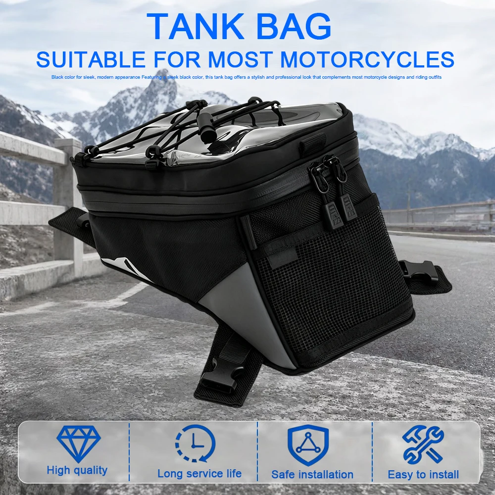 For Motorcycle Quick Release Fuel Tank Bag Waterproof Quick Release Motorcycle Fuel Tank Bag Universal Locomotive Fuel Tank Bag