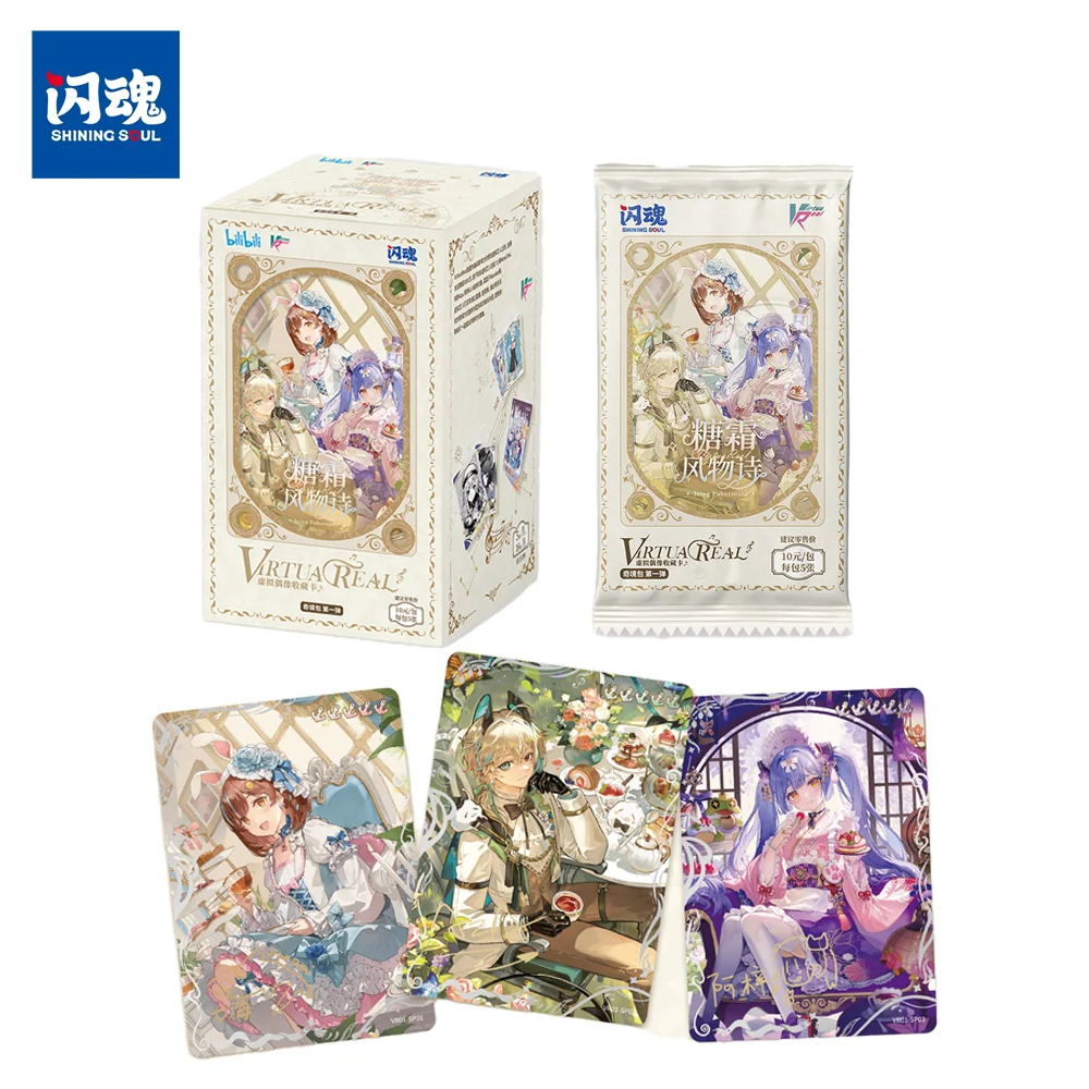 

Shining Soul Virtua Real Card Blind Box Game Collection Cards Booster Pack Raiden Animation Peripherals Anime Character Toy Gift