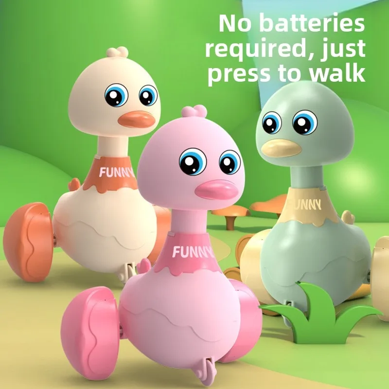 Boy Press Toy Swing Chick Inertia Scooter Cartoon Puzzle Slide Toy