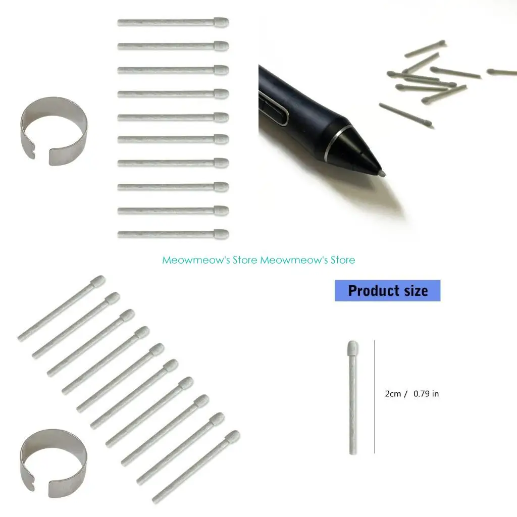 

W91A 10Piece Felts Nibs and Styluses Clip for Pen PTH460 Digital Art Creations Accurate and Quiet Writing Tools