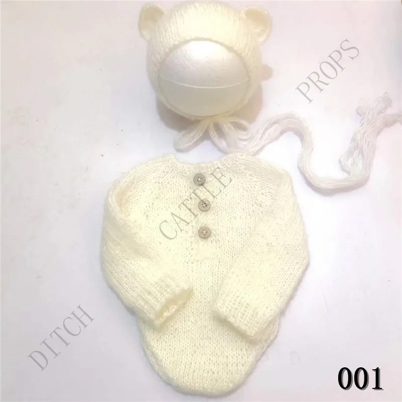 Mohair Shorts +Hat Pants Bonnet Studio Clothing  Newborn Photography Props