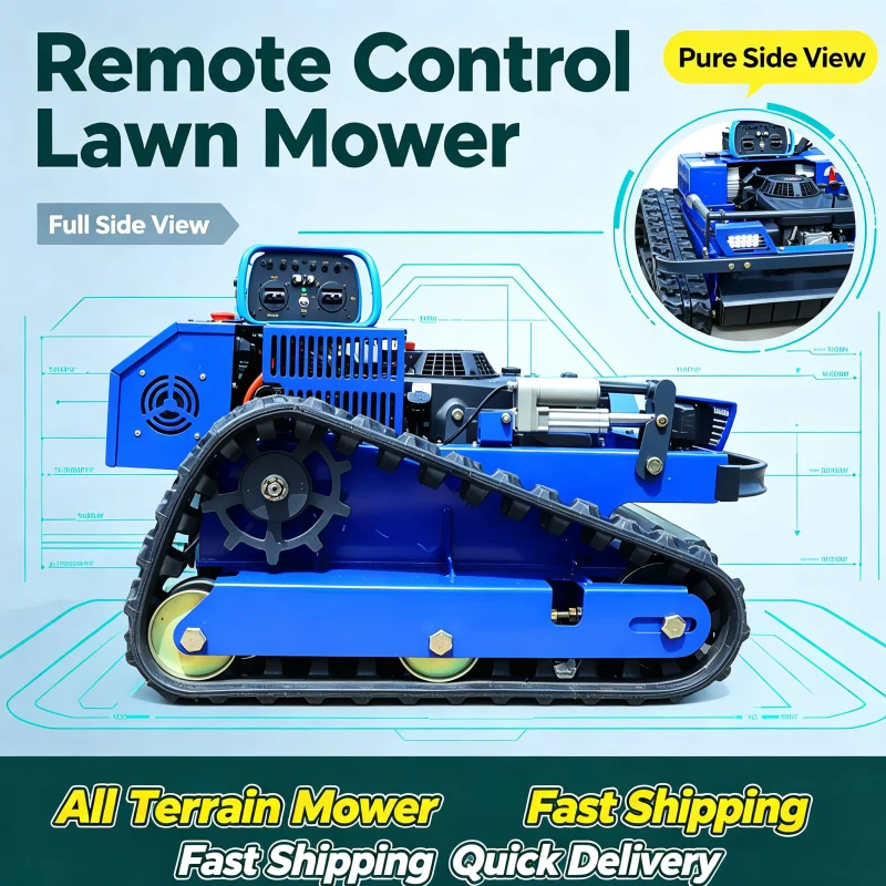 Customized Big Promotion Remote Control Lawn Mower Self Propelled Zero Turn Adjustable Cutting Height For Courtyard Lawn