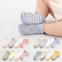 4Pairs/lot Children's Boy Girl Socks Anti Silp Spring Summer Thin Baby Mesh Short Sock For Boys Kids Floor Toddler Sock Non-slip