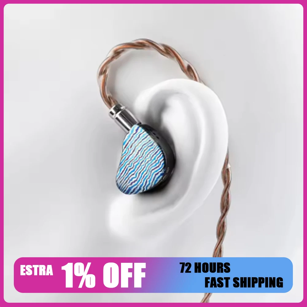 7Hz Aurora 1 DD+1 Planar +2 BA Audiophile IEMs HiFi In-ear Monitor Earphone with Interchangeable Cable