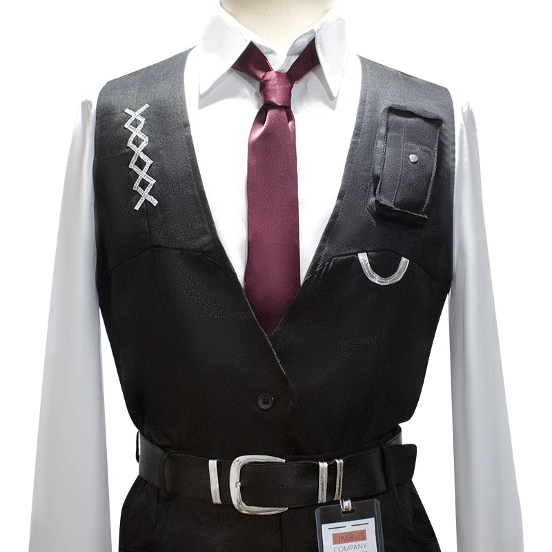 Lu Fust Cosplay Traje para Mulheres e Homens, Game Limbus Company, Yi Sang Hong, Uniforme Preto, Anime Role Play, Manto de Halloween