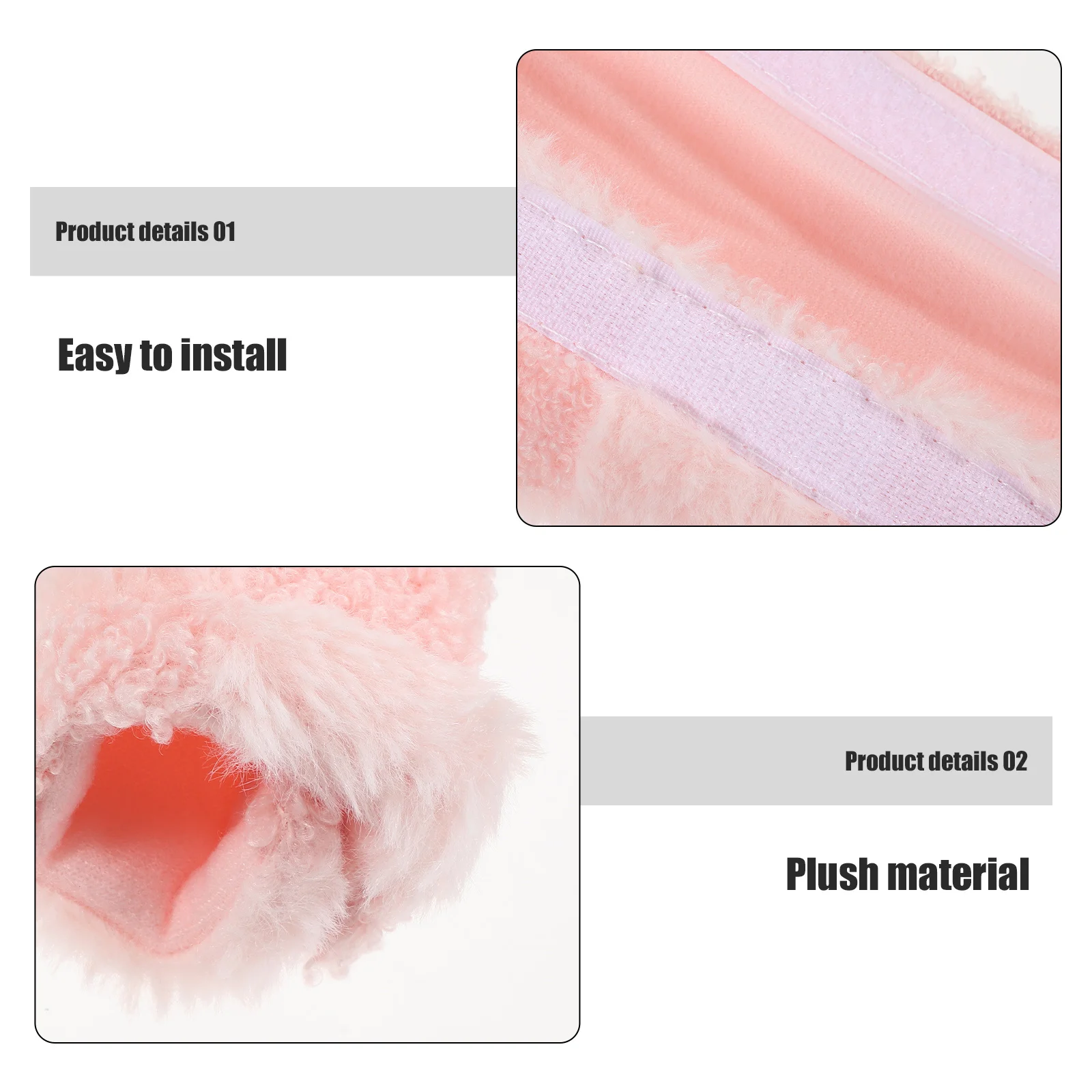 

Car Shoulder Pad Cover Soft Cushion Safety Belt Pad Protector Comfortable Car Accessories Pink Covers