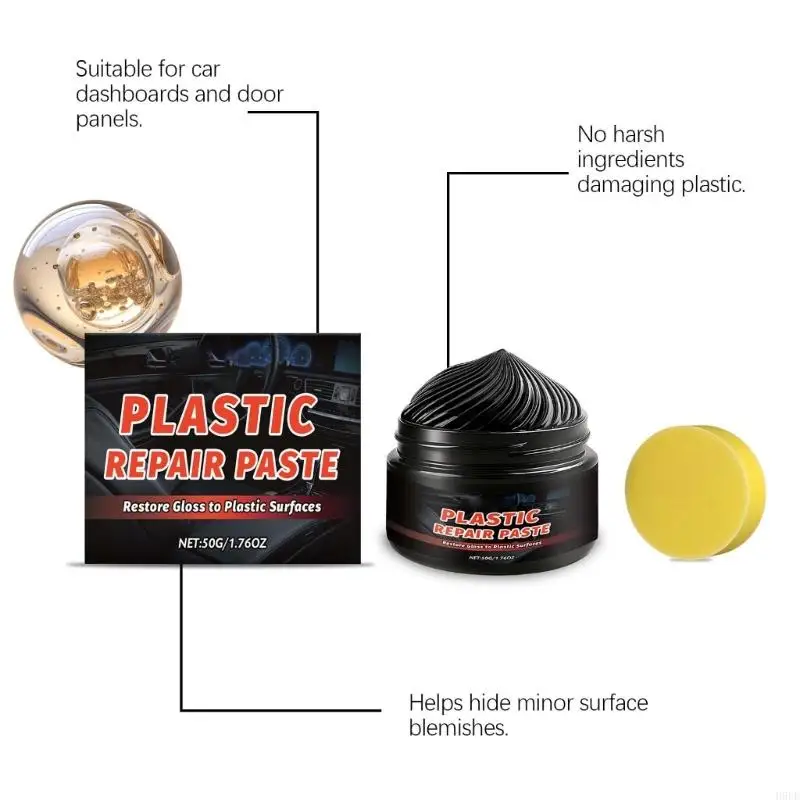 مجموعة إسفنجة تلميع داخلية للسيارة تعمل على إصلاح أضرار أشعة الشمس على المطاط البلاستيكي وتمنع المشكلات المستقبلية، رائعة للركاب #4