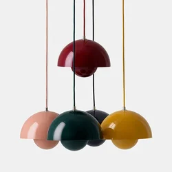 Nordic Color Semicircular Pendant Lights Modern Denmark Indoor Led Lighting Kitchen Bedroom Living Room Dining Room Decor