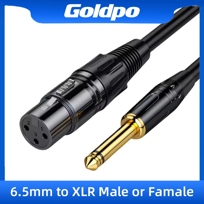 Cable macho hembra de 6,5mm a XLR para línea de extensión de grabación profesional mezclador XLR equilibrado amplificador de altavoz micrófono en vivo