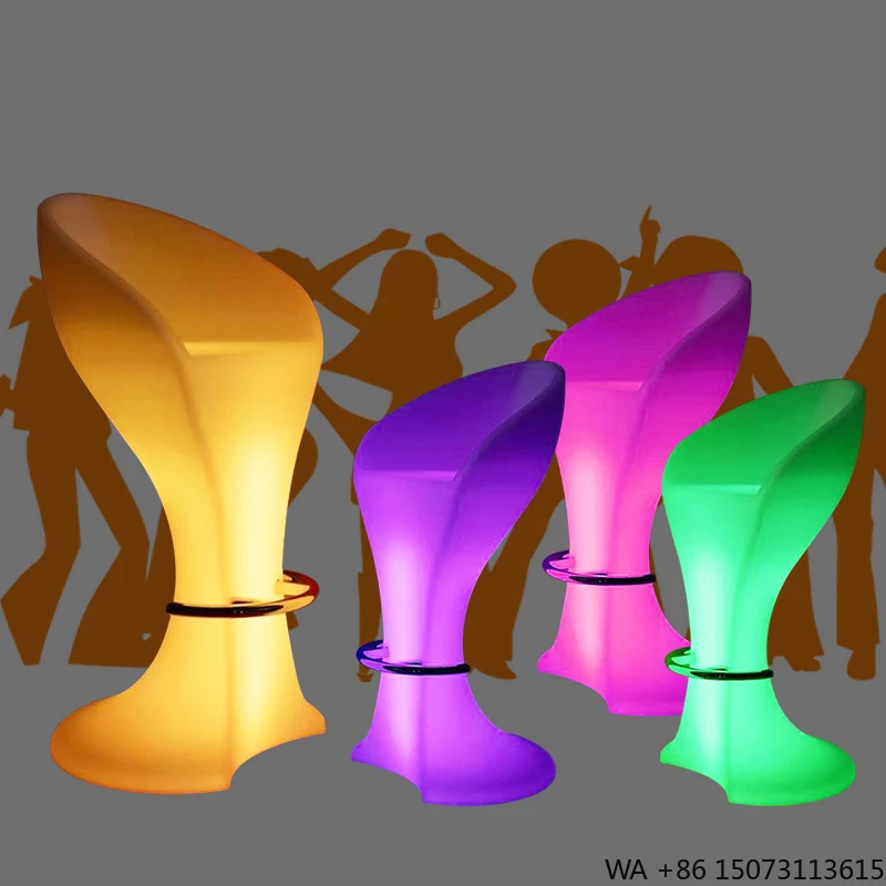 

Свадебные принадлежности: Светящиеся столы и стулья с изменяющей цвет LED-подсветкой, современная мебель с подсветкой.