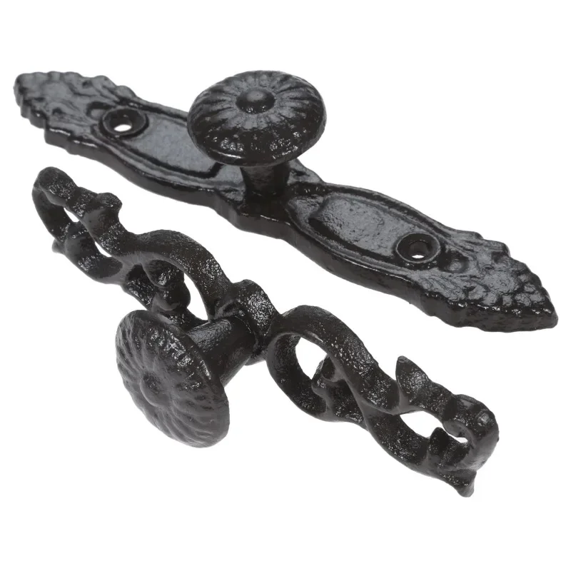 Iron Pull Heavy Duty Antique Door Knobs Handle w/screw Hollow/Solid/Sea Horse/Flower/Heart Vintage Bathroom Kitchen Furniture