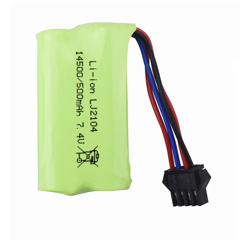 For EC16 7.4V 500mAh Lithium Battery For EC16 Remote Control Battery 14500 Model RC Car Model High-Rate Li-Po Batteries