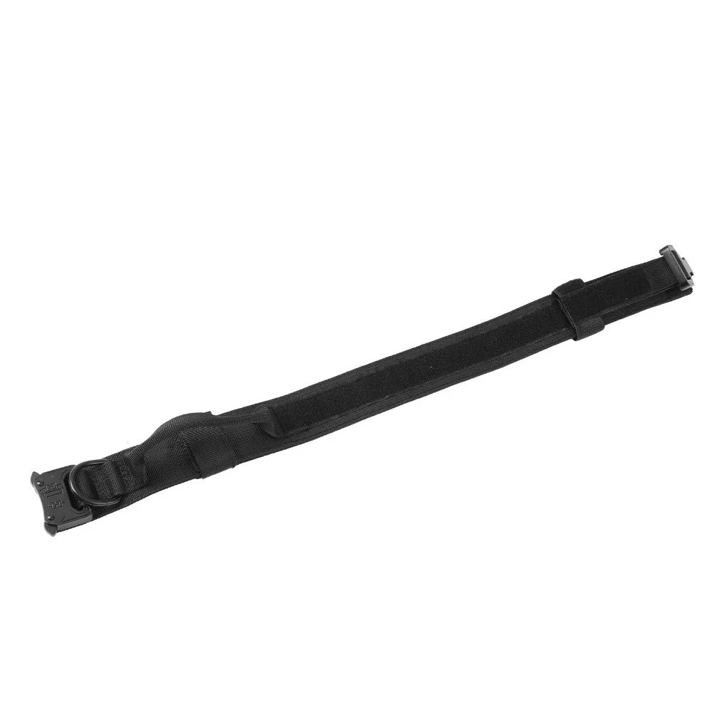 Thick Nylon Webbing Dog Strap Metal Quick Buckle Built-in Hand Grip Training Neck Band Wide Adjustable Band Neutral Solid