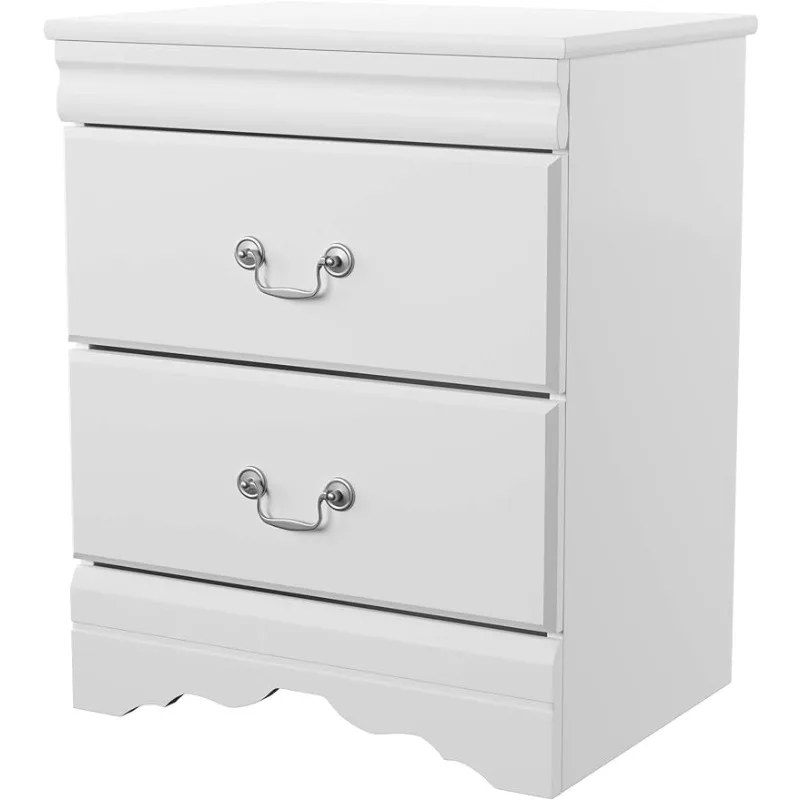 Anarasia Traditional Children's 2 Drawer Nightstand, White