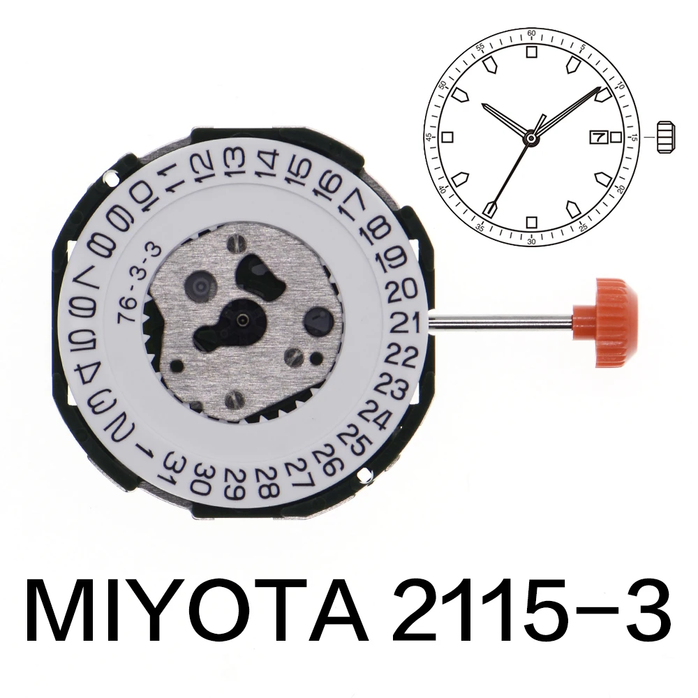 Miyota 2115 Quartz Movement Japona 2115-3 Movement Watch Parts Repair Accessories With Date Display Calendar Japan Movement