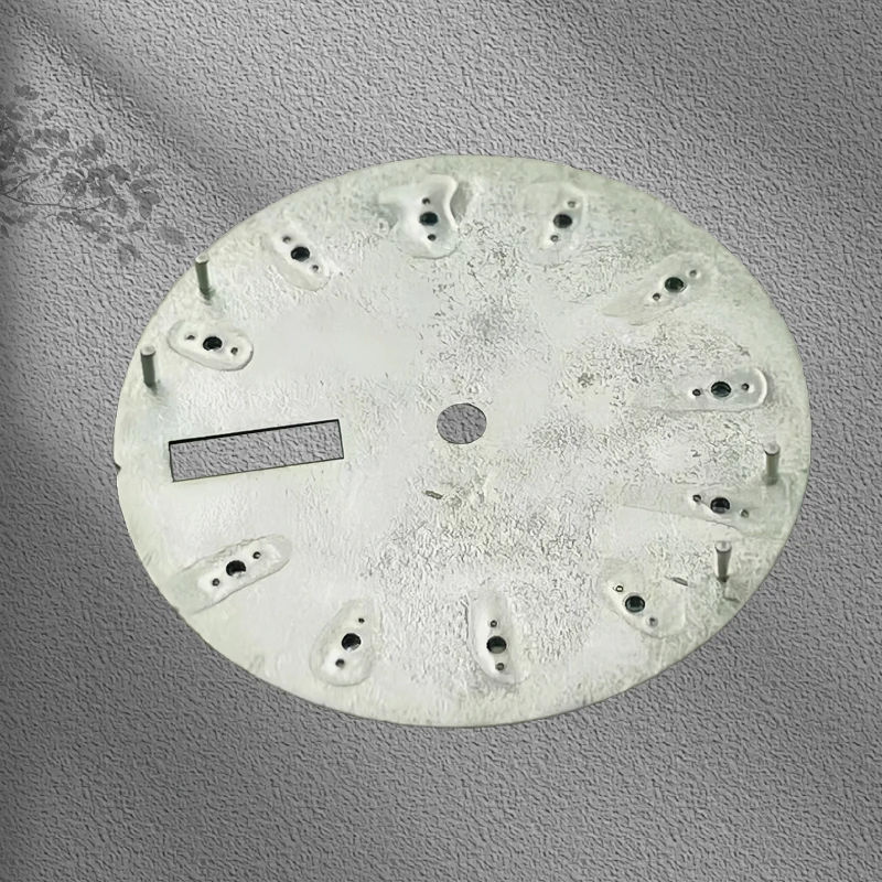 NH36 28.5 ملم قرص S شعار، أزرق متدرج أذن البحر نمط ثلاثي الأبعاد ملحقات ساعة ميكانيكية معدلة، فوز تاريخ واحد أخضر مضيء