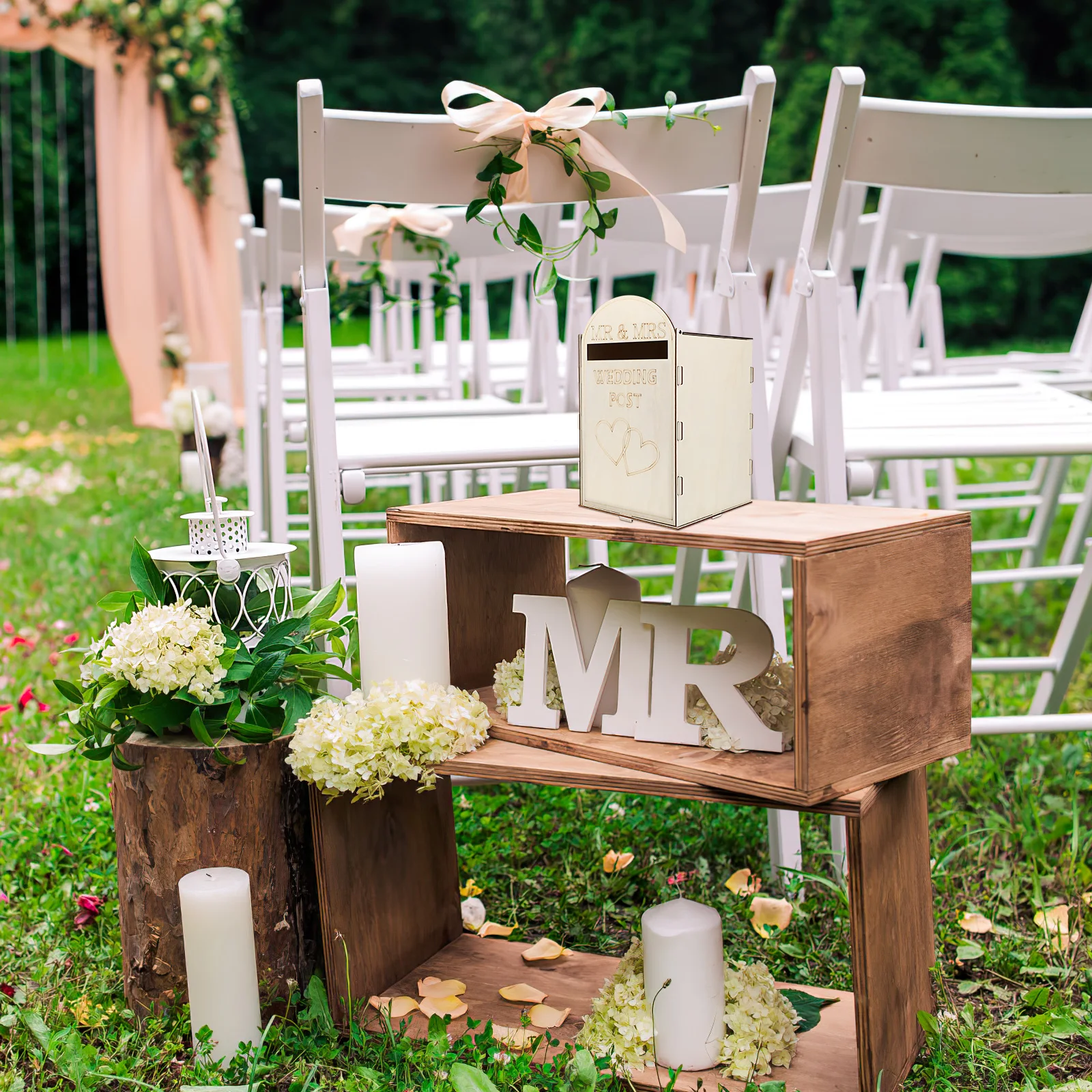 

Wedding Post Box Ornaments Wooden Retro Decor Gift Envelope High Quality Creative Design Exquisite Ceremony