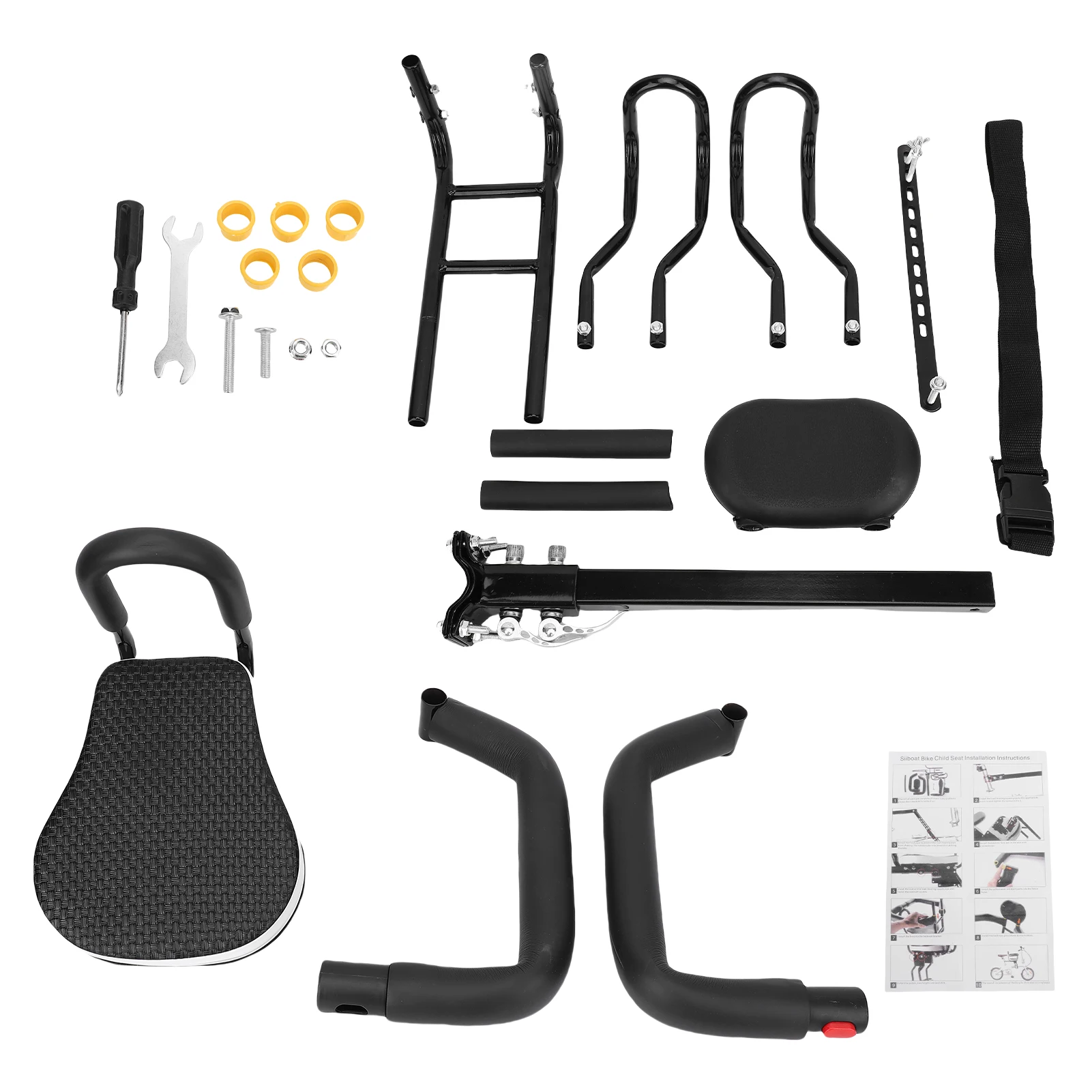 

Child Bike Seat Electric Mountain Portable Thickened Sponge Seat 80KG Capacity for Multiple Models Child Bike Seat Front Mount